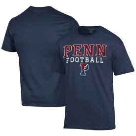 チャンピオン メンズ Tシャツ トップス Pennsylvania Quakers Champion Football Jersey TShirt Navy