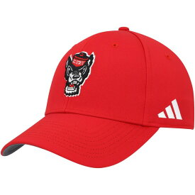 アディダス メンズ 帽子 アクセサリー NC State Wolfpack adidas 2021 Sideline Coaches Flex Hat Red
