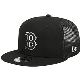 ニューエラ メンズ 帽子 アクセサリー Boston Red Sox New Era Trucker 9FIFTY Snapback Hat Black
