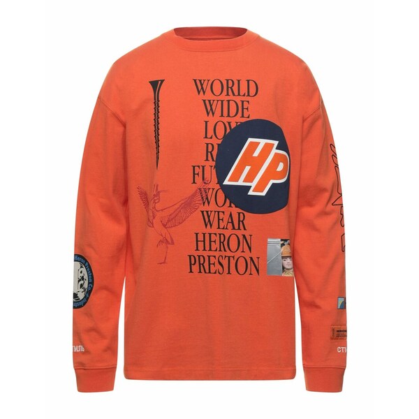 HERON PRESTON ヘロン プレストン パーカー・スウェットシャツ アウター メンズ Sweatshirts Orange