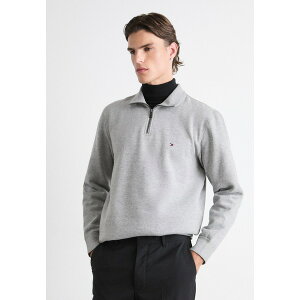 トミー ヒルフィガー メンズ パーカー・スウェットシャツ アウター ESSENTIAL ZIP - Sweatshirt - medium grey heather