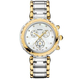 バルマン レディース 腕時計 アクセサリー Women's Swiss Chronograph Balmainia Diamond (1/20 ct. t.w.) Two-Tone Stainless Steel Bracelet Watch 38mm Silver/yellow