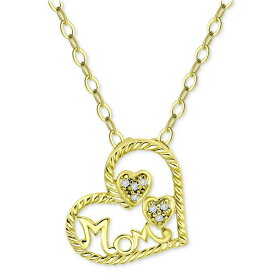 ジャニ ベルニーニ レディース ネックレス・チョーカー・ペンダントトップ アクセサリー Cubic Zirconia Mom Heart Pendant Necklace, 16" + 2" extender, Created for Macy's Gold
