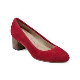 アース レディース パンプス シューズ Women's Rellia Slip-On Almond Toe Dress Ballet Pumps Red Suede