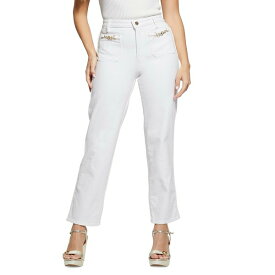 ゲス レディース デニムパンツ ボトムス Women's Relaxed Charm Straight eg Jeans PURE WHITE MULTI