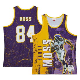 ミッチェル&ネス メンズ Tシャツ トップス Randy Moss Minnesota Vikings Mitchell & Ness 1998 Player Burst Tank Top Purple