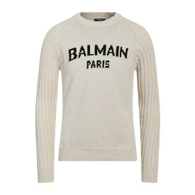 【送料無料】 バルマン メンズ ニット&セーター アウター Sweaters Ivory