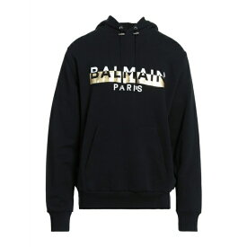 【送料無料】 バルマン メンズ パーカー・スウェットシャツ アウター Sweatshirts Black