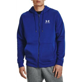 アンダーアーマー メンズ パーカー・スウェットシャツ アウター Under Armour Men's Essential Fleece Full-Zip Hoodie Royal