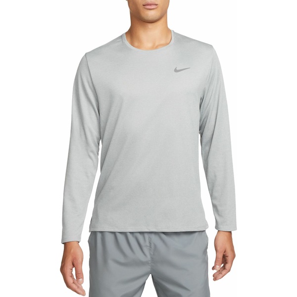 ナイキ メンズ シャツ トップス Nike Men's Dri-FIT UV Miler Long Sleeve Running Top Particle Grey：asty