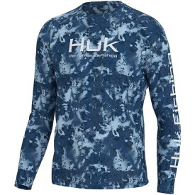 フック メンズ シャツ トップス Huk Men's Pursuit Crew Fin Flats Short Sleeve T-Shirt Set Sail