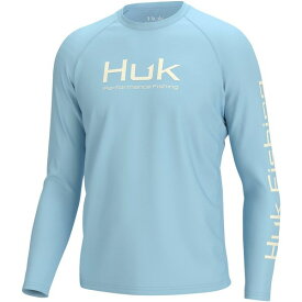 フック メンズ シャツ トップス Huk Men's Vented Pursuit Long Sleeve T-Shirt Crystal Blue