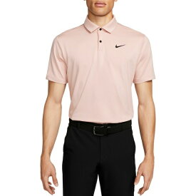 ナイキ メンズ シャツ トップス Nike Men's Dri-FIT Tour Solid Golf Polo Pink Oxford