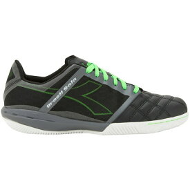 x メンズ サッカー スポーツ Diadora Brasil Sala Indoor Soccer Shoes Black/Green