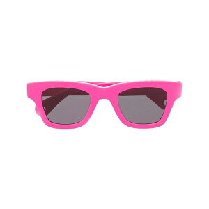 �W���N�G���X ���f�B�[�X �T���O���X���A�C�E�F�A �A�N�Z�T���[ Square-frame tinted sunglasses Pink