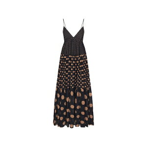 �T�C�����~���[ ���f�B�[�X �����s�[�X �g�b�v�X Romi polka-dot maxi dress Black