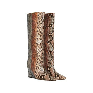 �V���V�A���[���C ���f�B�[�X �u�[�c �V���[�Y Snakeskin-effect wedge boots Brown