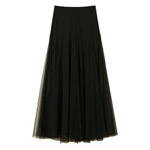 �c�C���Z�b�g ���f�B�[�X �X�J�[�g �{�g���X Polka-dot tulle maxi skirt Black