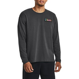 アンダーアーマー メンズ シャツ トップス Under Armour Men's Project Rock Cuffed Long Sleeve T-Shirt Jet Gray/Black