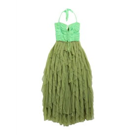 【送料無料】 アニエバイ レディース ワンピース トップス Midi dresses Acid green