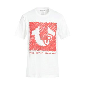 【送料無料】 トゥルーレリジョン メンズ Tシャツ トップス T-shirts White