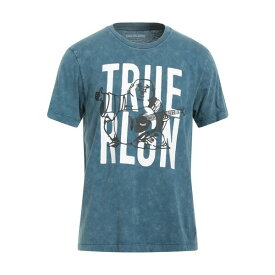 【送料無料】 トゥルーレリジョン メンズ Tシャツ トップス T-shirts Slate blue