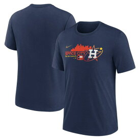 ナイキ メンズ Tシャツ トップス Houston Astros Nike City Connect TriBlend TShirt Navy