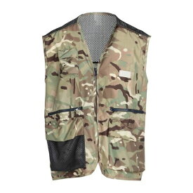 【送料無料】 エルシー23 メンズ ジャケット＆ブルゾン アウター CAMO NYLON VEST Military green