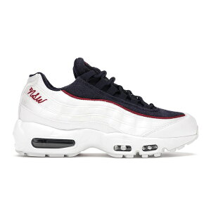 Nike iCL fB[X Xj[J[ yNike Air Max 95 Satin Terry (Women's)z TCY US_7.5(24.5cm) White/White-Blackened Blue-Red Crush