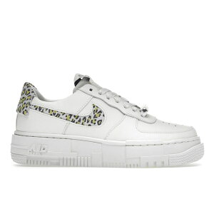 Nike �i�C�L ���f�B�[�X �X�j�[�J�[ �yNike Air Force 1 Low Pixel White Leopard (Women's)�z �T�C�Y US_7(24.0cm) Sail/Light Lemon Twist-Black-Sail
