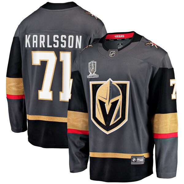 ファナティクス メンズ ユニフォーム トップス William Karlsson Vegas Golden Knights Fanatics Branded 2023 Stanley Cup Champions Alternate Breakaway Player Jersey Black