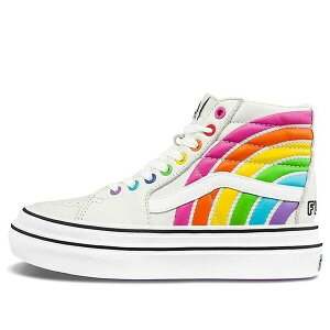 Vans �o���Y �����Y �X�j�[�J�[ �yVans Flour Shop x Super ComfyCush SK8-HI 'Rainbow' VN0A54EU2N7�z �T�C�Y US_6(24.0cm)