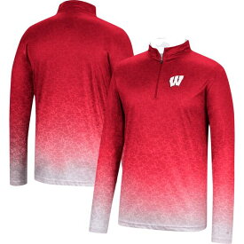 コロシアム メンズ ジャケット＆ブルゾン アウター Wisconsin Badgers Colosseum Walter QuarterZip Windshirt Red