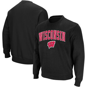 RVA Y p[J[EXEFbgVc AE^[ Wisconsin Badgers Colosseum Arch & Logo Crew Neck Sweatshirt Black