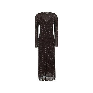 �Z�~�N�`���[�� ���f�B�[�X �����s�[�X �g�b�v�X Polka-dot dress Brown