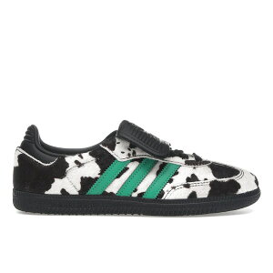 adidas �A�f�B�_�X ���f�B�[�X �X�j�[�J�[ �yadidas Samba LT Cow Print Black White (Women's)�z �T�C�Y US_7(24.0cm) Black/White/Collegiate Green