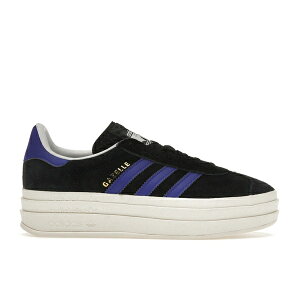 adidas �A�f�B�_�X ���f�B�[�X �X�j�[�J�[ �yadidas Gazelle Bold Core Black Lucid Blue (Women's)�z �T�C�Y US_5.5(22.5cm) Core Black / Lucid Blue / Gold Metallic