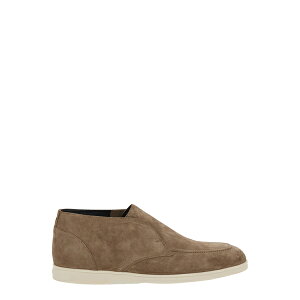 hJY Y hXV[Y V[Y Beige Lace-up Shoes With Tone-on-tone Stitching In Suede Man Brown