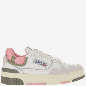 オートリー レディース スニーカー シューズ Clc Low Suede And Mesh Sneakers Bianco+rosa