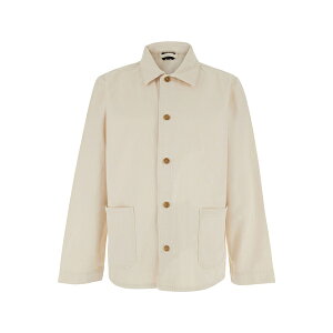 A[y[Z[ Y WPbgu] AE^[ 'kerlouan' Beige Jacket With Classic Collar And Front Button Closure In Cotton Man Beige