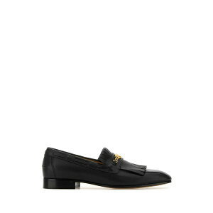 @eBm K@[j Y Xb|E[t@[ V[Y Black Leather Vlogo Signature Loafers NERO