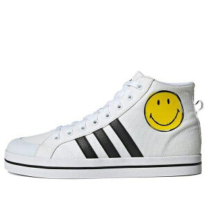 adidas �A�f�B�_�X �����Y �X�j�[�J�[ �yadidas neo Bravada Mid Smiley Face White/Yellow/Black G54949�z �T�C�Y US_8(26.0cm)