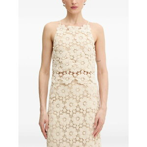 �o�[�h�b�g ���f�B�[�X �J�b�g�\�[ �g�b�v�X Veneta crochet-knit halterneck top Neutrals