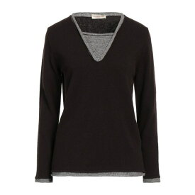 【送料無料】 ロッソピューロ レディース ニット&セーター アウター Sweaters Dark brown