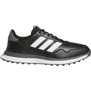 adidas �A�f�B�_�X �����Y �X�j�[�J�[ �yadidas S2G 26 Leather Spikeless Golf Black White Grey Four�z �T�C�Y US_10.5(28.5cm) Core Black/Cloud White/Grey Four