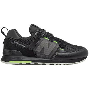 New Balance �j���[�o�����X �����Y �X�j�[�J�[ �yNew Balance 574 Black Bleached Lime Glow�z �T�C�Y US_M_4.5 Black Bleached Lime Glow