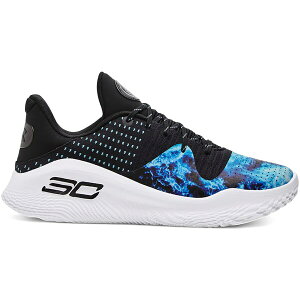 Under Armour �A���_�[�A�[�}�[ �����Y �X�j�[�J�[ �yUnder Armour Curry 4 Low FloTro Bruce Lee Dark Water�z �T�C�Y US_8.5(26.5cm) Black/Sky Blue