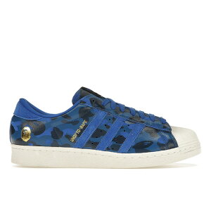 adidas �A�f�B�_�X �����Y �X�j�[�J�[ �yadidas Superstar 80s Undefeated Bape Blue Camo�z �T�C�Y US_7(25.0cm) Blue/Core White