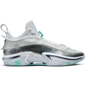 Jordan �W���[�_�� �����Y �X�j�[�J�[ �yJordan 36 Low Guo Ailun�z �T�C�Y US_6(24.0cm) White/Hyper Jade-Metallic Silver-Black