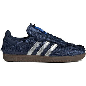 adidas �A�f�B�_�X �����Y �X�j�[�J�[ �yadidas Samba OG Caroline Hu Satin Dark Blue�z �T�C�Y US_9(27.0cm) Dark Blue/Silver Metallic/Chalk White